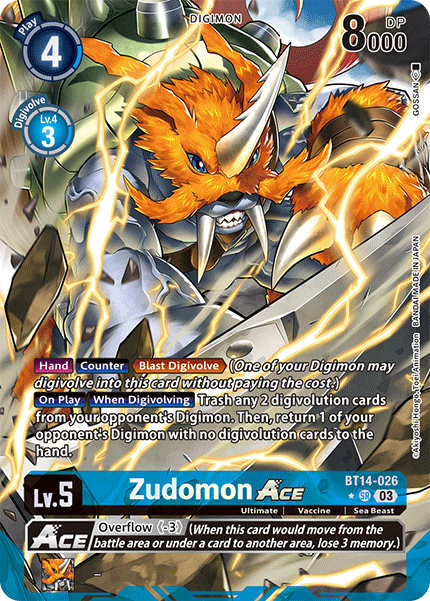 Zudomon ACE BT14-026 (Alternate Art)
