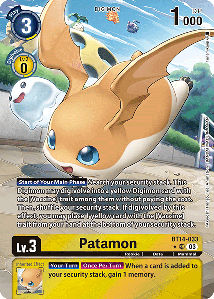 Patamon BT14-033 (Alternate Art)