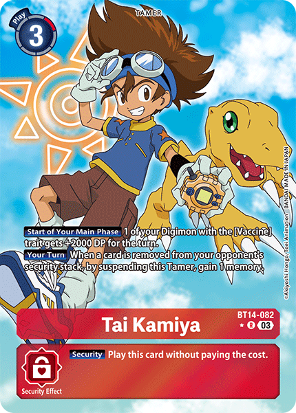 Tai Kamiya BT14-082 (Alternate Art)