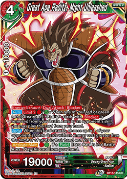 Great Ape Raditz, Might Unleashed BT15-145