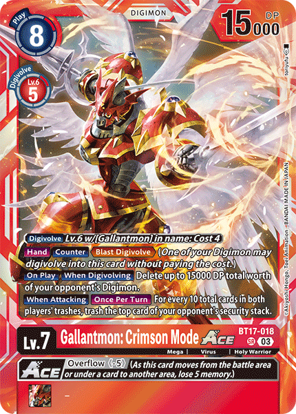 Gallantmon: Crimson Mode ACE BT17-018