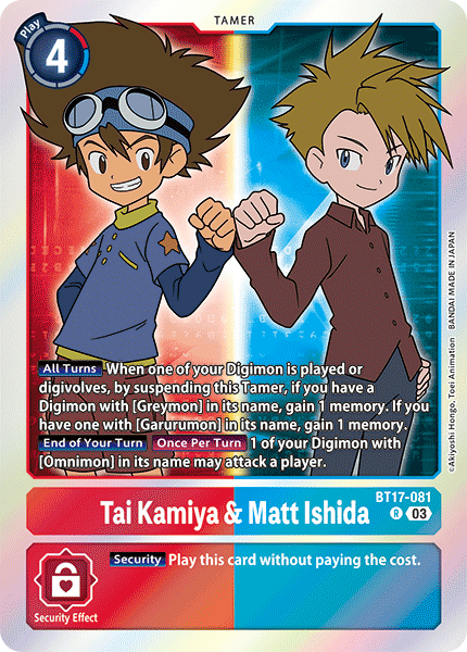 Tai Kamiya & Matt Ishida BT17-081