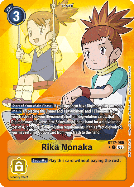 Rika Nonaka BT17-085 (Alternate Art)
