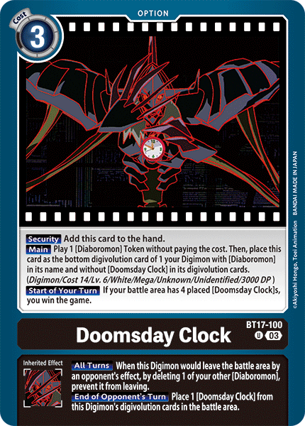 Doomsday Clock BT17-100