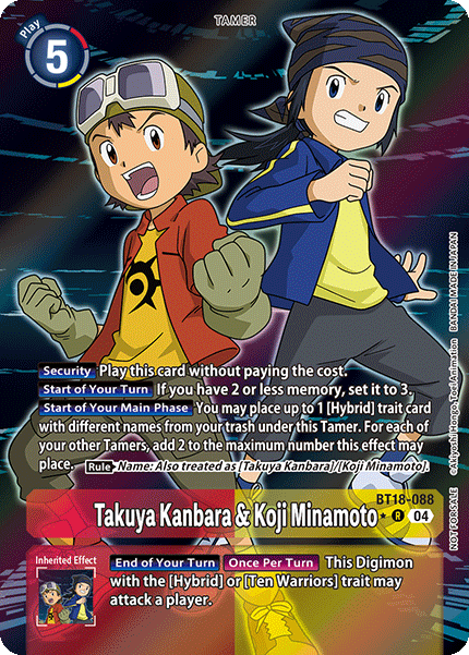 Takuya Kanbara & Koji Minamoto BT18-088 (Alternate Art)