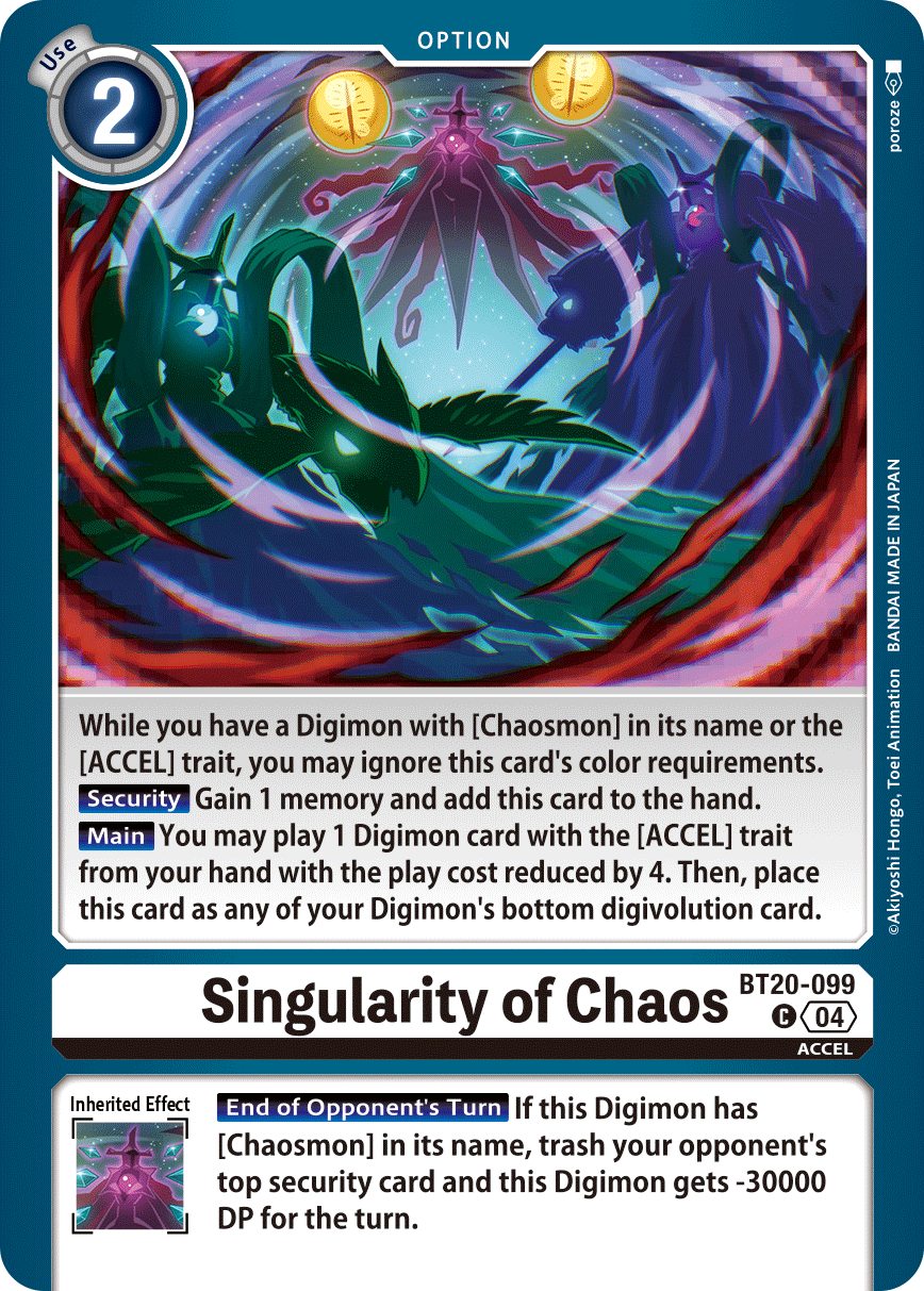 Singularity of Chaos BT20-099