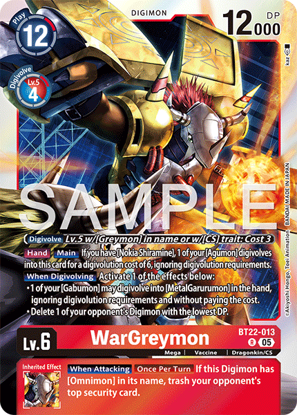 WarGreymon BT22-013