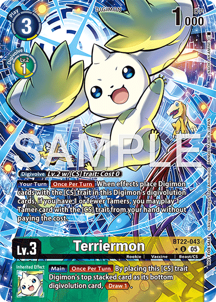 Terriermon BT22-043 (Alternate Art)