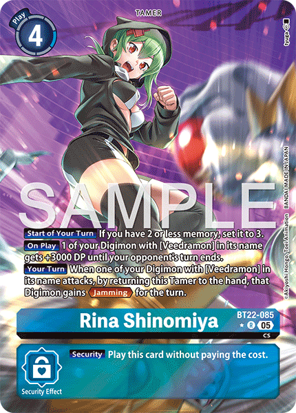 Rina Shinomiya BT22-085 (Alternate Art)