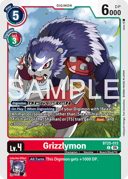 Grizzlymon BT25-012