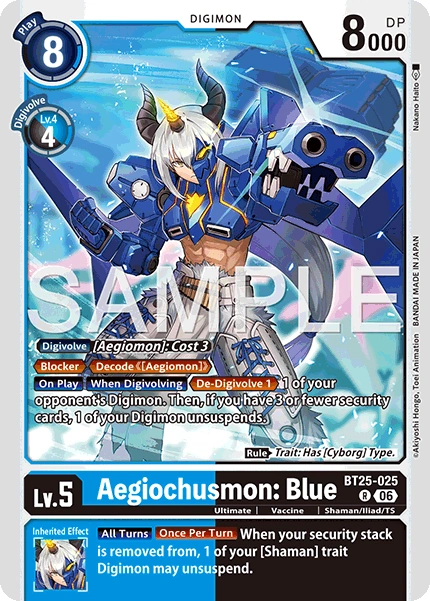 Aegiochusmon: Blue BT25-025
