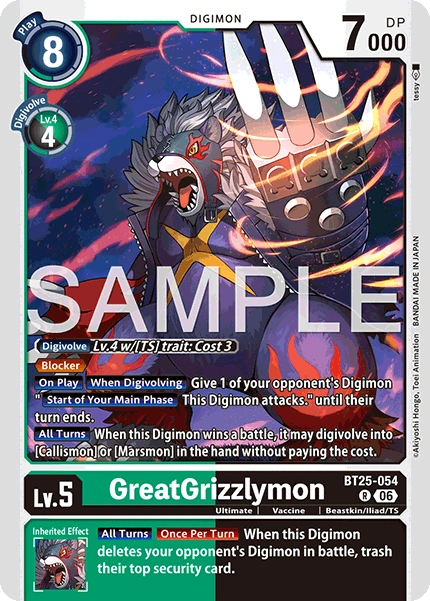 GreatGrizzlymon BT25-054