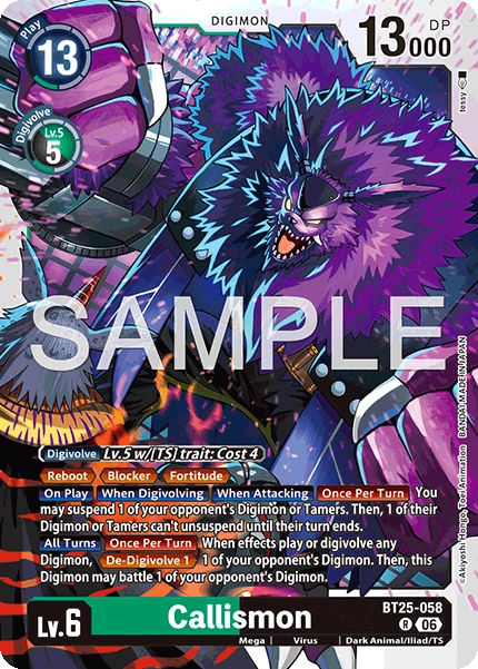 Callismon BT25-058