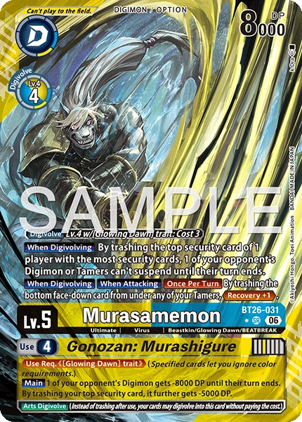 Murasamemon/Gonozan: Murashigure BT26-031 (Alternate Art)