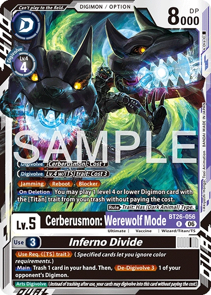 Ceberusmon: Werewolf Mode/Inferno Divide BT26-056