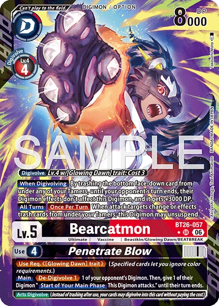 Bearcatmon/Penetrate Blow BT26-057 (Alternate Art)
