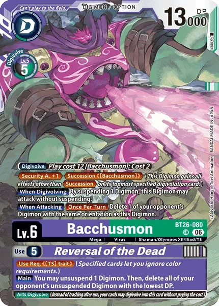 Bacchusmon/Reversal of the Dead BT26-080