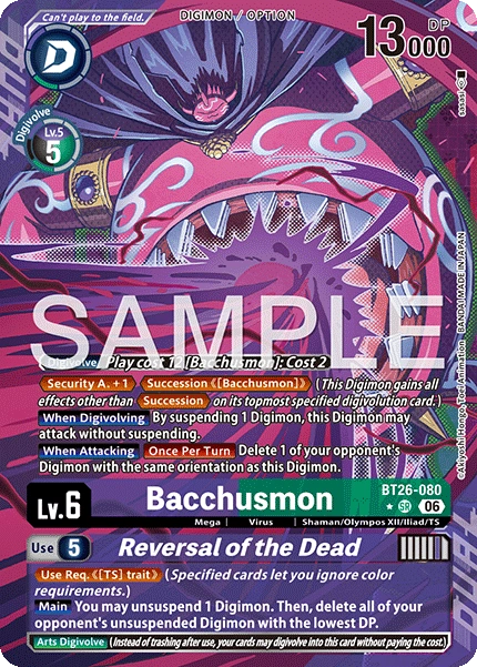 Bacchusmon/Reversal of the Dead BT26-080 (Alternate Art)