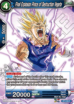 Final Explosion Prince of Destruction Vegeta BT3-036