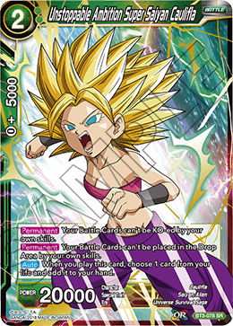 Unstoppable Ambition Super Saiyan Caulifla BT3-078