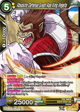 Absolute Defense Great Ape King Vegeta BT3-092