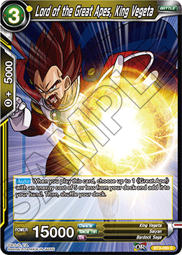 Lord of the Great Apes, King Vegeta BT3-093