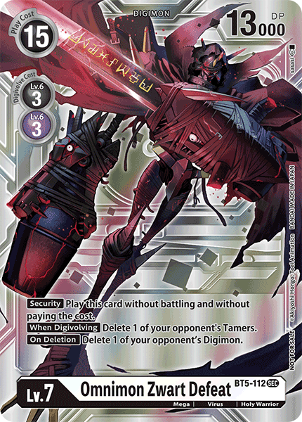 Omnimon Zwart Defeat BT5-112 (EX04 Alternate Art)