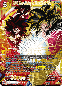SS4 Son Goku, a Heartfelt Plea BT8-110 (Special Rare)