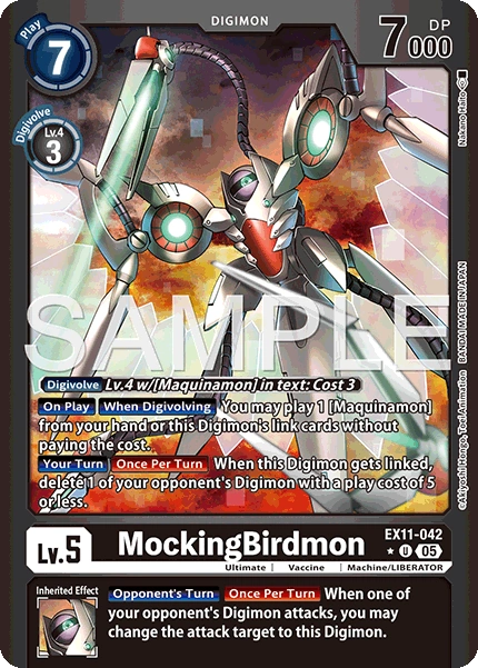 MockingBirdmon EX11-042 (Limited Uncommon)