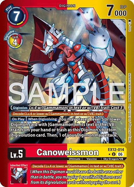 Canoweissmon EX12-014 (Limited Uncommon)