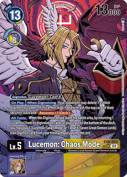 Lucemon: Chaos Mode EX6-054 (Alternate Art)