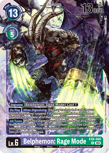 Belphemon: Rage Mode EX6-060