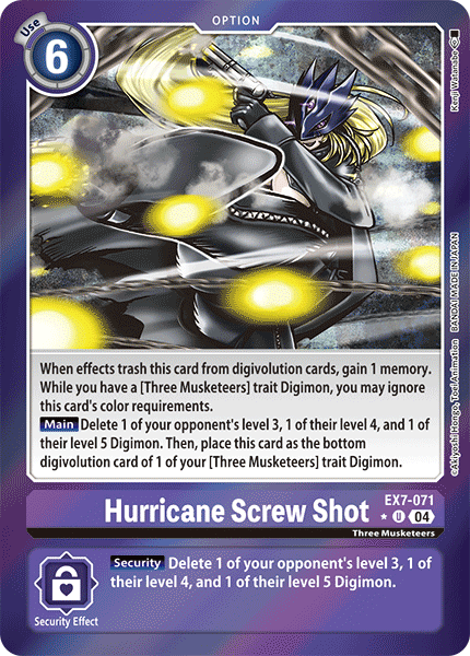 Hurricane Screw Shot EX07-071 (Limited Uncommon)