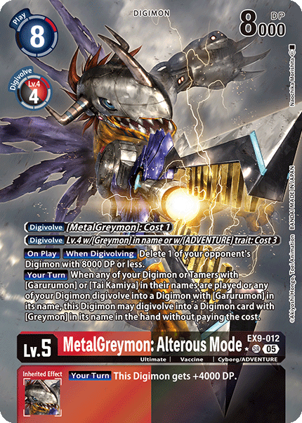 MetalGreymon: Alterous Mode EX9-012 (Alternate Art)