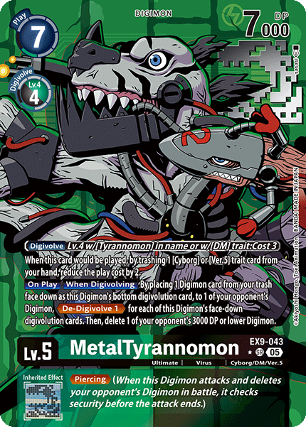 MetalTyrannomon EX9-043 (Alternate Art)