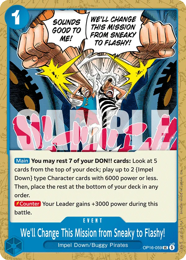 We'll Change This Mission from Sneaky to Flashy! OP16-059