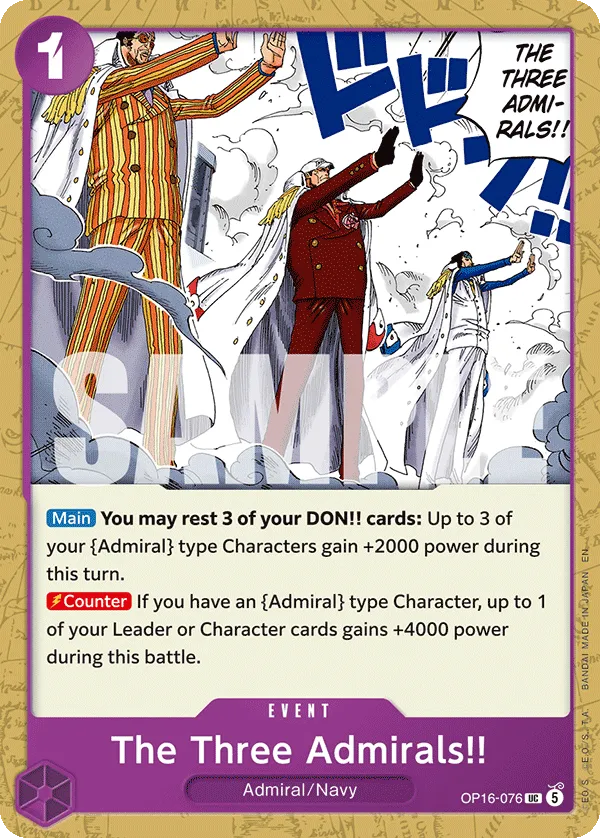 The Three Admirals!! OP16-076