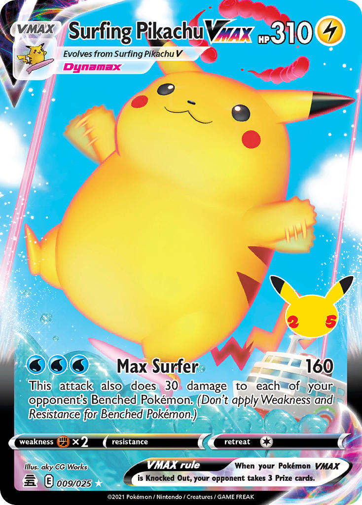 Surfing Pikachu VMAX | Celebrations 009/025