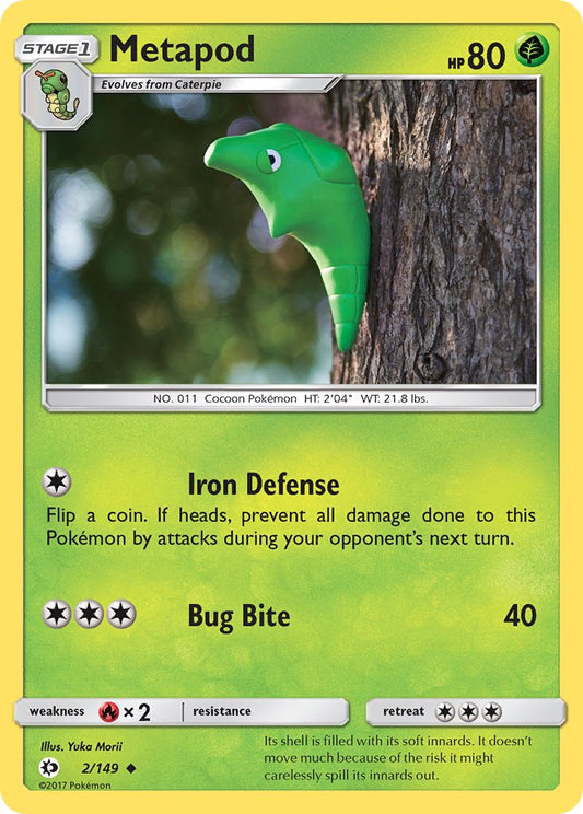 Metapod | Sun & Moon Base Set 002/149