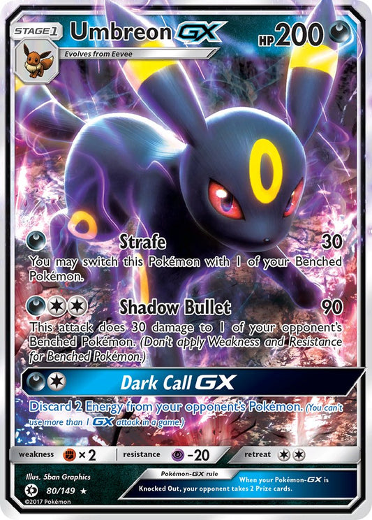 Umbreon GX | Sun & Moon Base Set 080/149