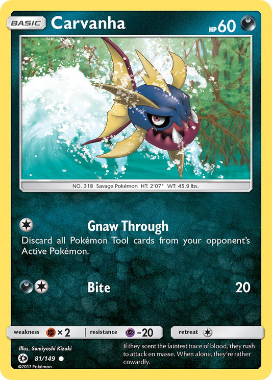 Carvanha | Sun & Moon Base Set 081/149
