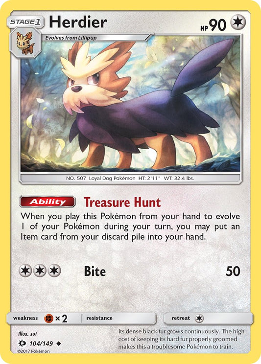 Herdier | Sun & Moon Base Set 104/149