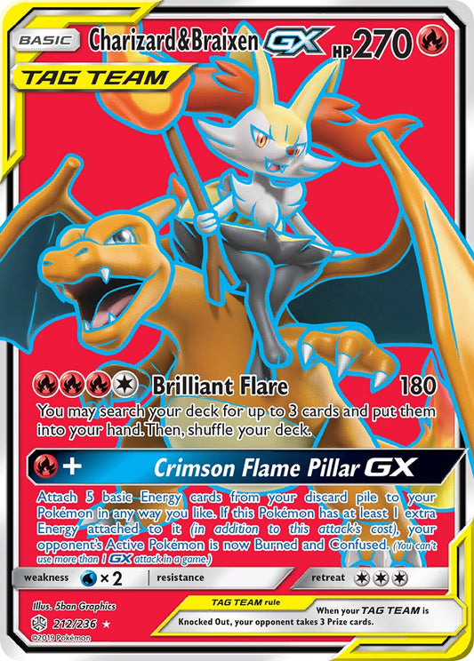 Charizard & Braxien GX | Cosmic Eclipse 212/236