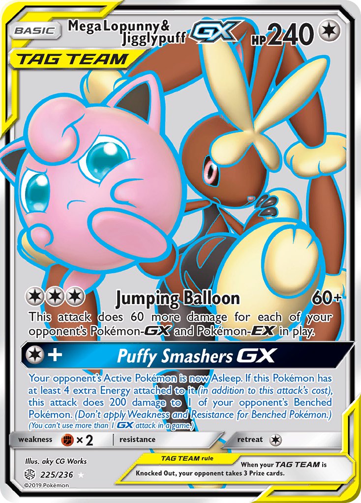 Mega Lopunny & Jigglypuff GX | Cosmic Eclipse 225/236