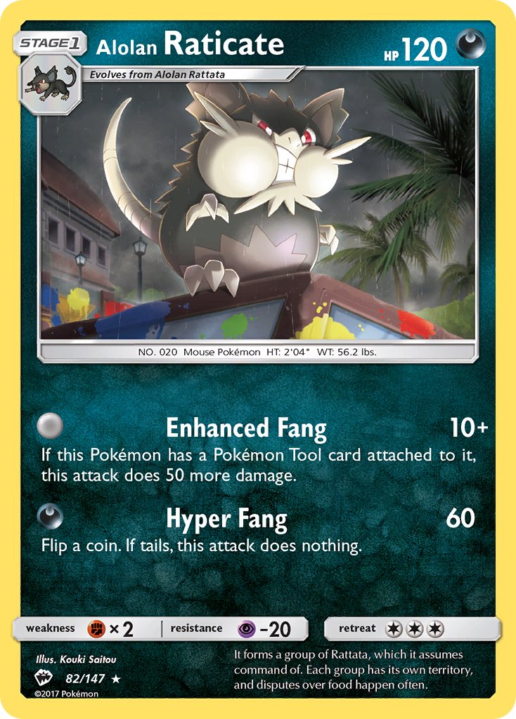 Alolan Raticate | Burning Shadows 82/147