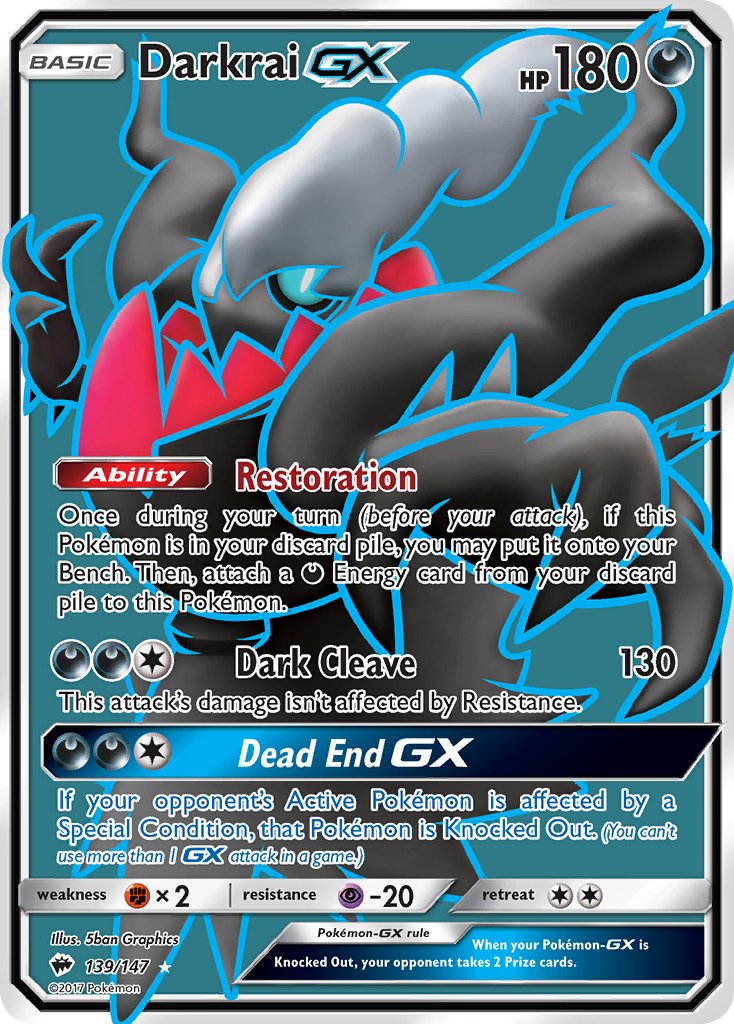 Darkrai GX | Burning Shadows 139/147