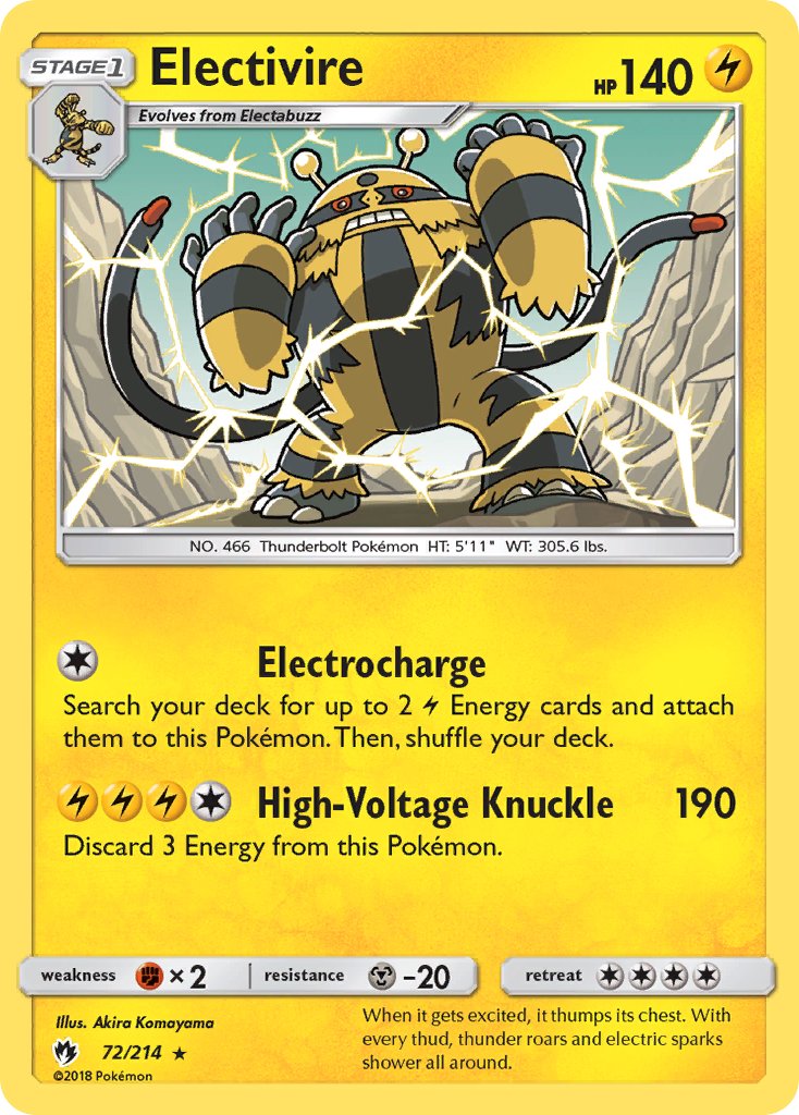 Electivire | Lost Thunder 072/214