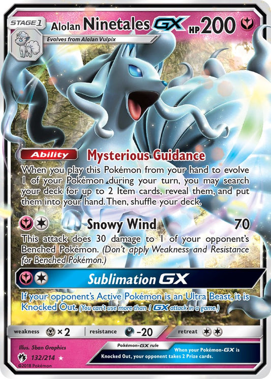 Alolan Ninetales GX | Lost Thunder 132/214