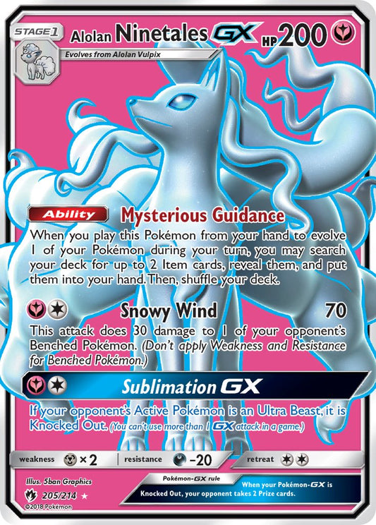 Alolan Ninetales GX | Lost Thunder 205/214