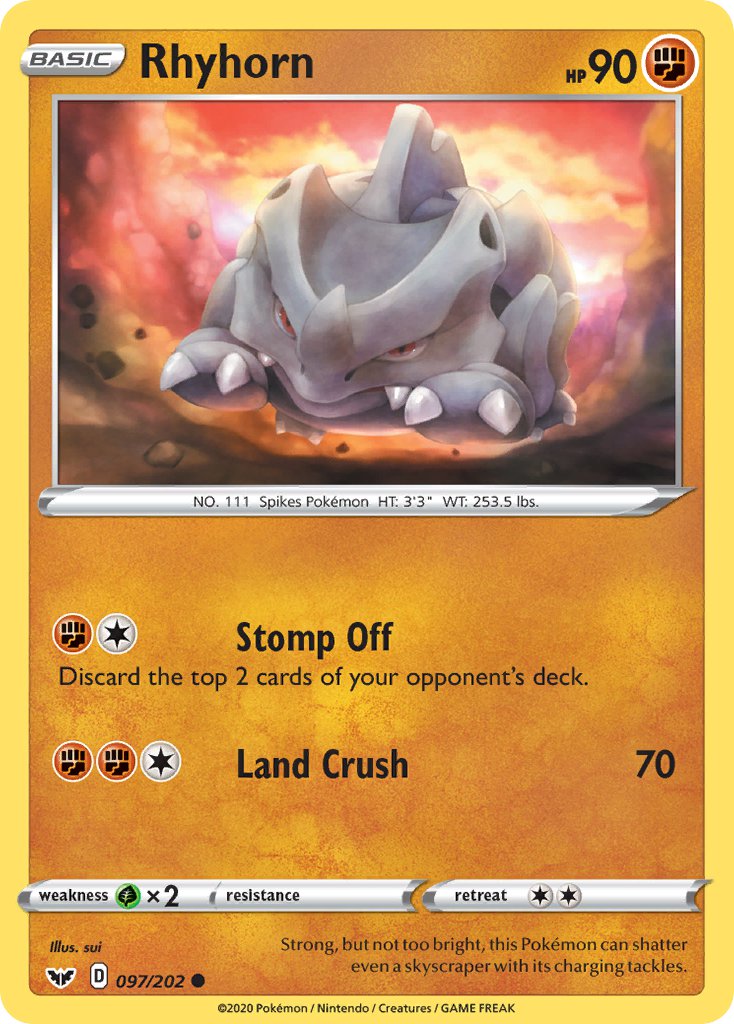 Rhyhorn | Sword & Shield Base Set 097/202